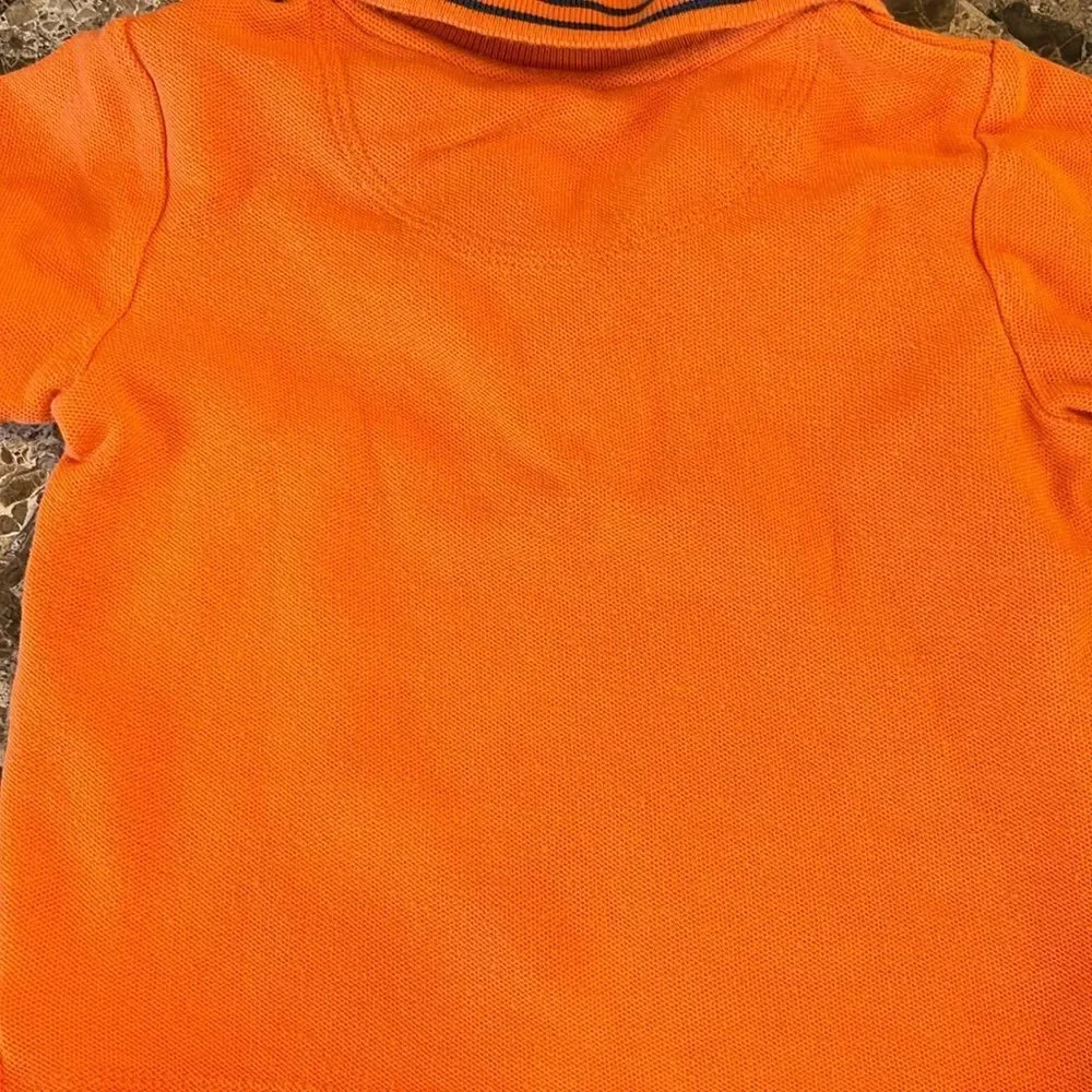 Oshkosh B’Gosh Genuine Kids Short Sleeve Orange Polo Shirt Size 12M 100% Cotton